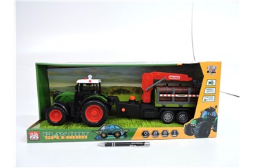 TRAKTOR z belami drewna, św/dźw, 54x22x16 cm, kart