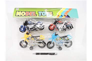 MOTOCYKLE 17 cm, 4pak, zest.,          fol.