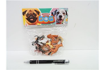 ZWIERZĘTA, domowe psy, plast., 4-5 cm,   worek