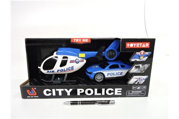 AUTO POLICJA, helikopter, 37x17x12 cm,   kart.