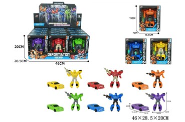 ROBOT x 12  transformers samochód 6 wz.