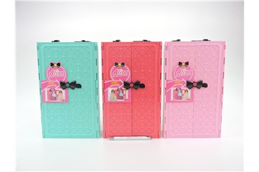 *AST. SZAFA DLA LALEK Z AKCESORIAMI 3 KOL