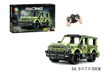 KLOCKI AUTO 353 el. jeep zielony rc na radio