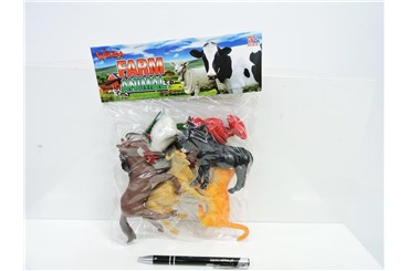 ZWIERZĘTA domowe, 9 el., 12-6 cm,        worek