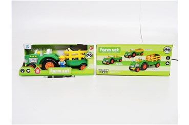 TRAKTOR FARMA, z zwierzętami, 24x14x12 cm,   kart.