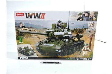 KLOCKI SLUBAN 687 el. WOJSKO, Czołg 2w1