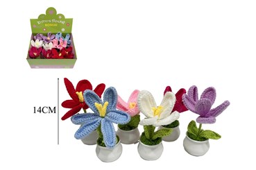 AST. KWIAT x 12 materiał., 14 cm,   displ.