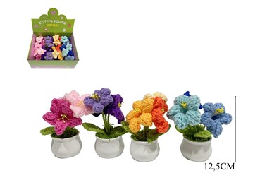 AST. KWIAT x 12 materiał., 12,5 cm,      displ.