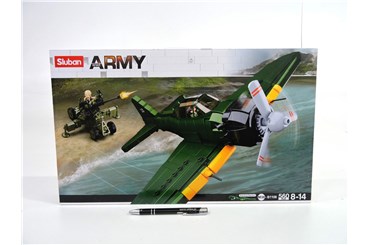 *KLOCKI SLUBAN 560 el. WOJSKO, Samolot i działo