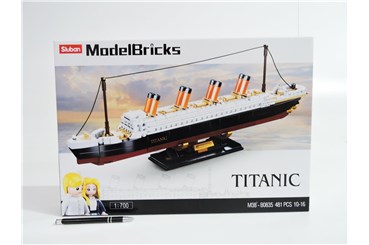 *KLOCKI SLUBAN 481 el, STATEK Titanic,      kart.