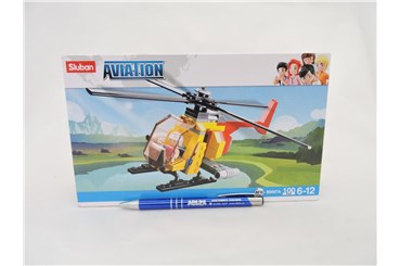 *KLOCKI SLUBAN LOTNISKO 100 el., Helikopter