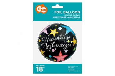 BALON foliowy Wszystkiego najlepszego 18 cali