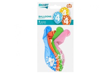 BALONY z cyframi 4 12 cali / 5 szt