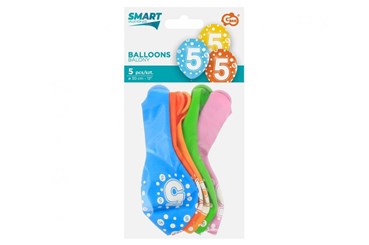 BALONY z cyframi 5 12 cali / 5 szt