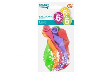 BALONY z cyframi 6 12 cali / 5 szt