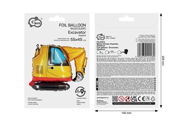 BALON foliowy koparka 55x45 cm