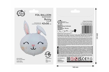 BALON foliowy króliczek 42x56 cm