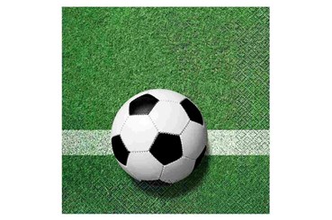 Serwetki pap. Piłka nożna, 33x33 cm, 20 sz