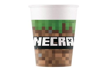 KUBECZKI PAPIEROWE Minecraft 200 ml 8 szt