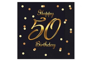 SERWETKI 50 Birthday 33x33 cm 20 szt