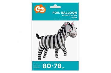 BALON foliowy zebra 80x78 cm