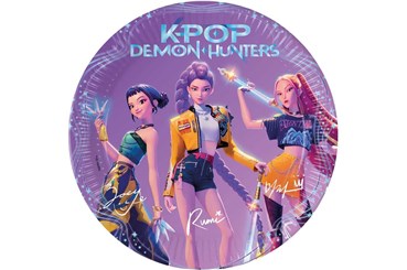 Talerzyki papierowe KPOP Demon Hunters 23 cm 8szt