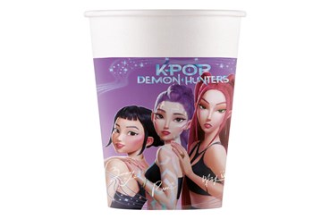 Kubeczki papierowe KPOP Demon Hunters 200 ml 8szt