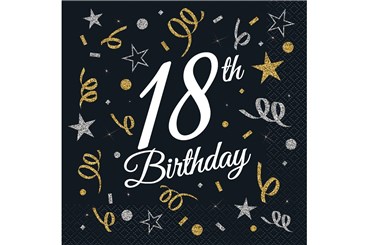 SERWETKI 18 Birthday 33x33 cm 20 szt