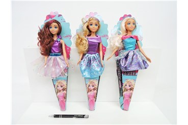 AST. LALKA w rożku 29 cm, 3 wz.