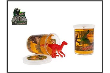 DINOZAUR x 12 W ŻELU 7,5CM