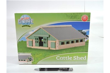 OBORA DLA KRÓW, drewno, 21x30x11 cm, 1:87