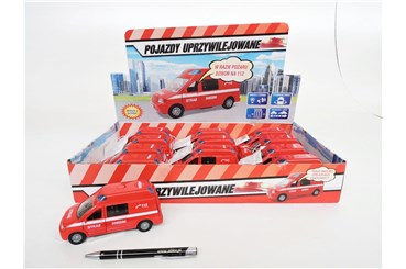 VAN x 12 STRAŻ POŻARNA, dźw., 14 cm,        displ.