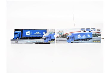 CIĘŻARÓWKA MAN z naczepą transport, nieb., kart