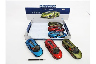 AST. AUTO x 6 metal., sport. 20 cm św. dź., displ.