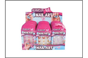 AST. PAZNOKCIE SZTUCZNE, 12 szt., 3 wz.,    displ.