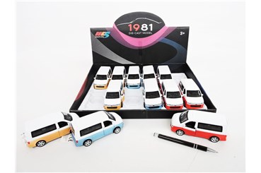 AST. AUTO metal van 12,5 cm św. dź. 3 kol., displ