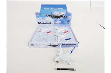 AST. SAMOLOT metal., PASAŻERSKI, 20 cm, św/dźw