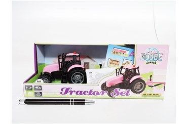 TRAKTOR metal. Z PRZYCZEPĄ św/dźw, róż.
