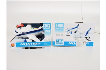 SAMOLOT x 6 plast., 28 cm, św/dźw,          displ.