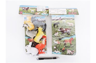 Zwierzęta farma 6 szt 9-12 cm, fol