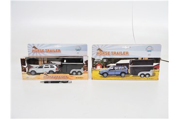 AUTO metal., VOLVO XC 90 przyczepa dwa konie 29 cm