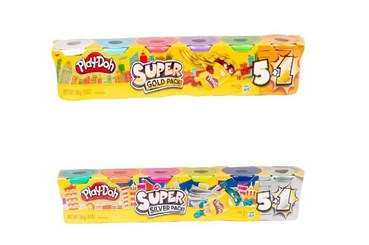 PLD PLAY DOH CIASTOLINA TUBA GOLD / SILVER 6 pak