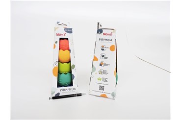 *PIRAMIDA sensor. pastelowa . 6 szt.10x26 cm