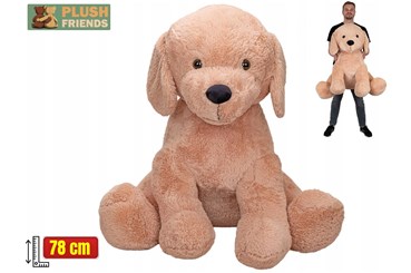 *PLUSZ PIES beżowy 78cm siedzący, Plush Friends