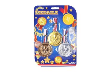 Zestaw medali 6 cm,  blist
