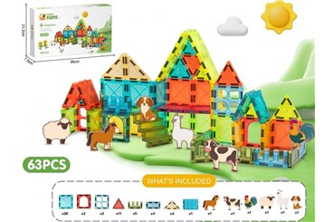 *Klocki magnetyczne 93el color box 36x7,3x21,2cm