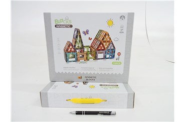 KLOCKI MAGNETYCZNE 72 el., świecące, 30x6x25 cm