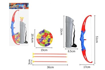 Zestaw z łukiem 51cm + tarcza + 3 strzały polyb...
