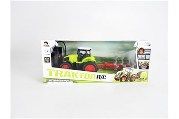 FARMA TRAKTOR na radio, 40 cm, z pługiem kart.