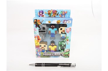 FIGURKI MINECRAFT, 6 el., 14x12x3 cm